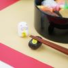 Hassi Top-in Chopstick Rests, Standing Up, Maneki Neko Design, White & Black, EX-3379, Set of 2