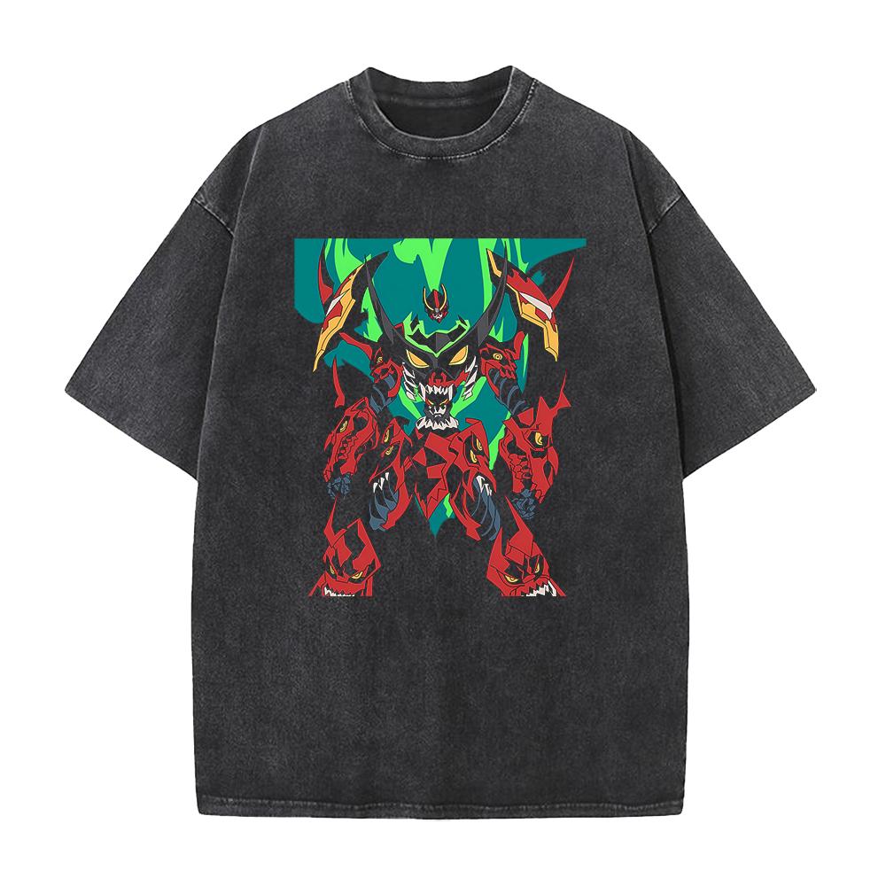 Tengen Toppa Gurren-Lagann Manga Tričko Kamina Potisk Tričko Pánské Unisex Oblečení Vintage Prané Tričko Oversized Tričko Top