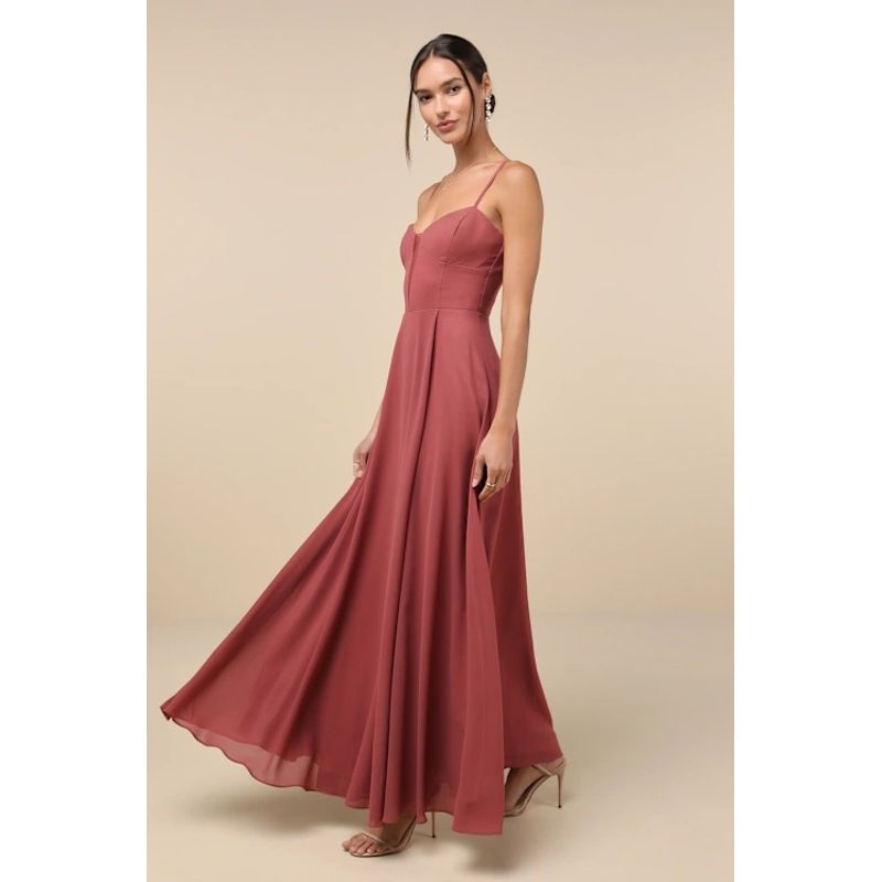 

Export Single Lu s Sling Vacation Banquet Party Elegant Chiffon Mesh V-neck Perspective New Dress Dress Orange pink L