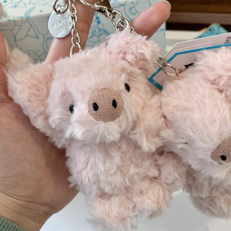 British JC2024 Pig Plush Keychain: Cute Toy Pendant for Holidays