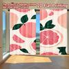 2D-UTSKRIFT 2 st gardiner (Utan stång) Fruktmönster med löv Påskfestival Minimalistiska gardiner Mångsidigt tyg