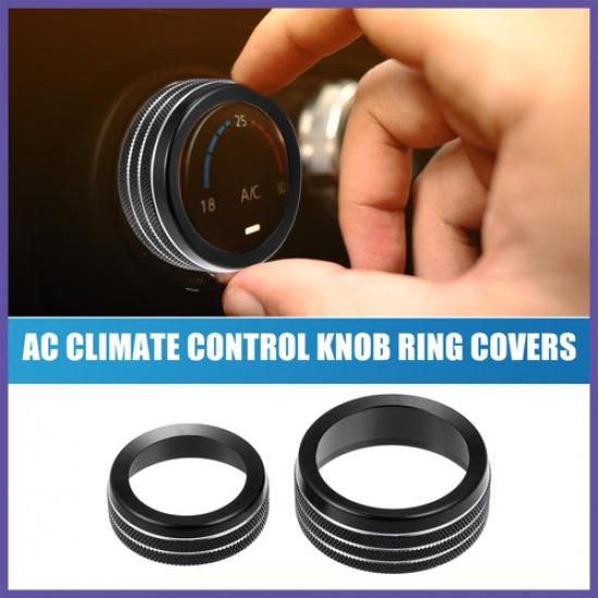 Car AC Radio Switch Knob Cover Decals for Dodge Durango 17-20 (Set of 3)