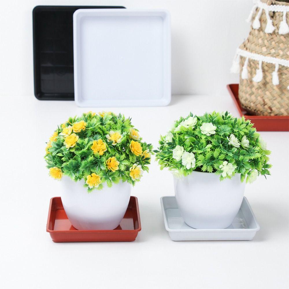 1Pcs Heavy Duty Flower Pot Square Plant Saucer Plastic Tray Saucers Indoor Outdoor Drip Trays