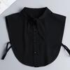 Perfekte Passform Koreanischer Stehkragen Schleifen Falscher Kragen Damen Einfarbige Kunstleder Kragen Halbsweater Bluse Falsche Kragen Pullover Hemd Abnehmbare Kragen