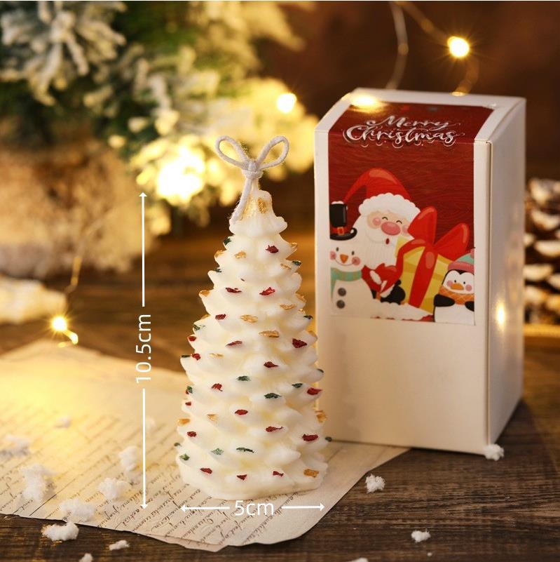 Hot-Selling Cross-Border Christmas Tree Scented Candle Soy Wax DIY Atmosphere Decoration Wholesale Christmas Gift Small (3 -6 )
