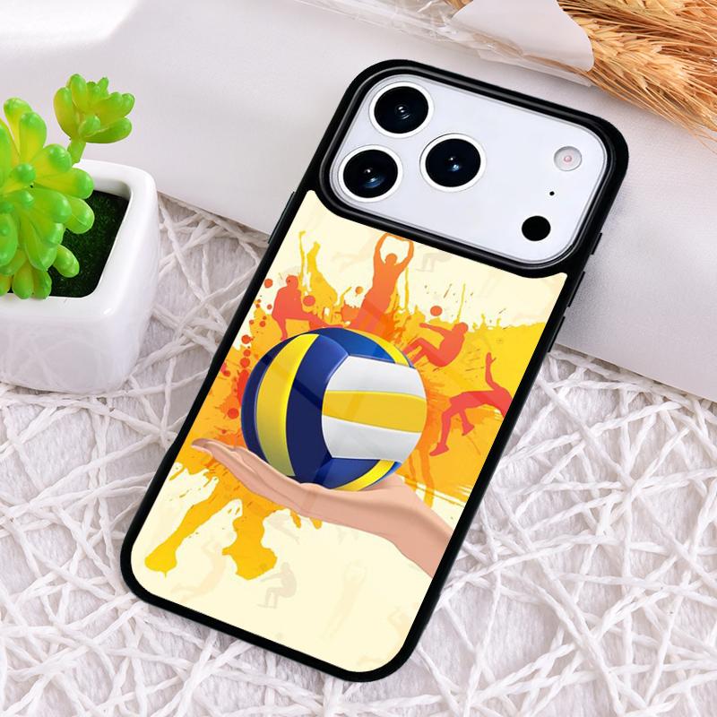 Love Play Volleyball Phone Case for iPhone 17 Air 16 15 11 12 14 13 Pro Max Shockproof Cover