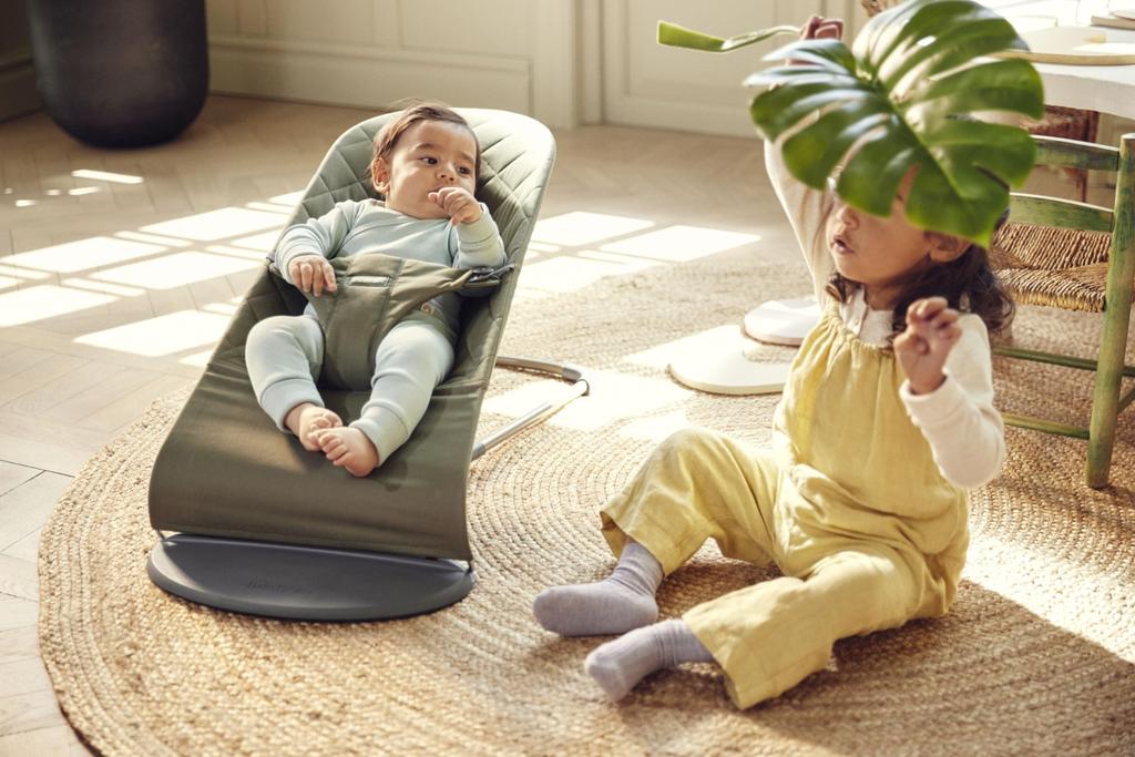 Baby Bjorn Genuine Product Bouncer Bliss Woven Dark Green 006046 [Japanese Warranty]