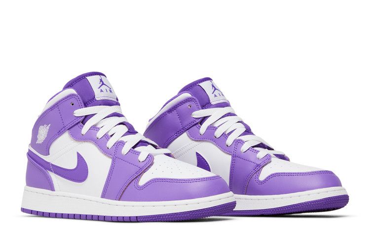 Kids' Sneakers Nike Jordan 1 Mid Purple Venom (GS) Purple Venom/White