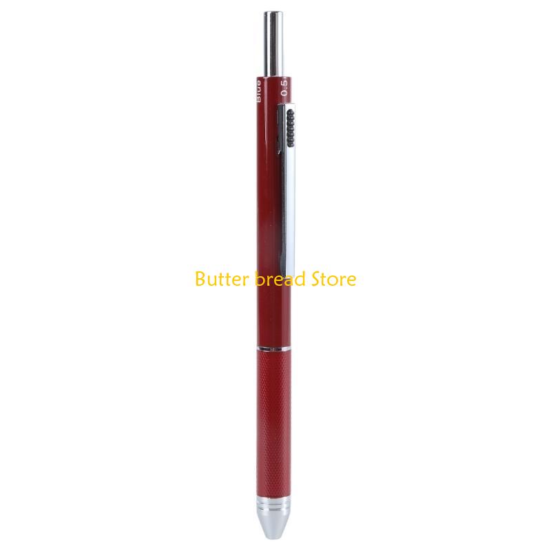 W89C Retractable Ballpoint Pen Multicolor Ballpoint Pen 4-Colors-in-1 Ballpoint Pen Office Writing Pen Metal Ballpoint Pen