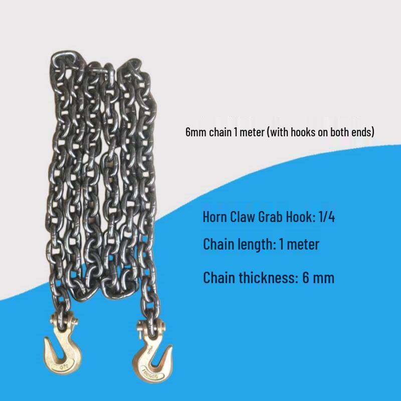 

Double-Headed Iron Chain with Hooks for Lifting, Bundling, and Tightening - 2m/3.5m.