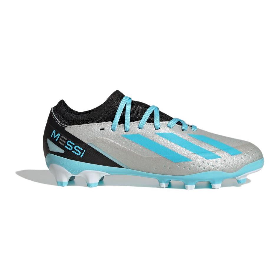 New Adidas X Crazyfast.3 Messi Slip Resistant Low Top Kids' Soccer Shoes Gray Blue Kids' IE4081