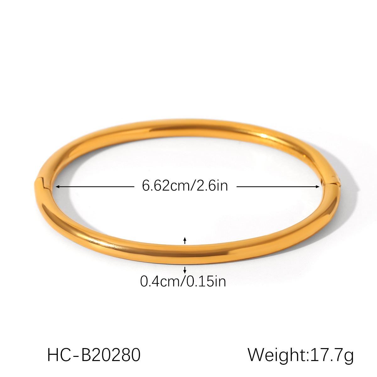 18K Gold Plated Stainless Steel Plain Bangle Starfish Conch Scallop DIY Accessories Titanium Steel Bracelet
