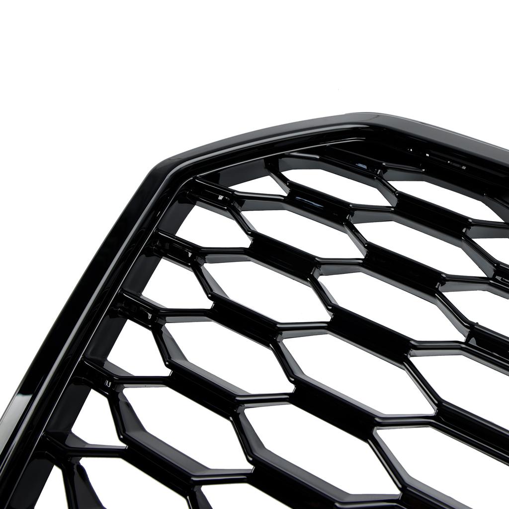 RS7 Style Honeycomb Front Bumper Grille Grill Fit A7 C7 S7 2016-2018 Black