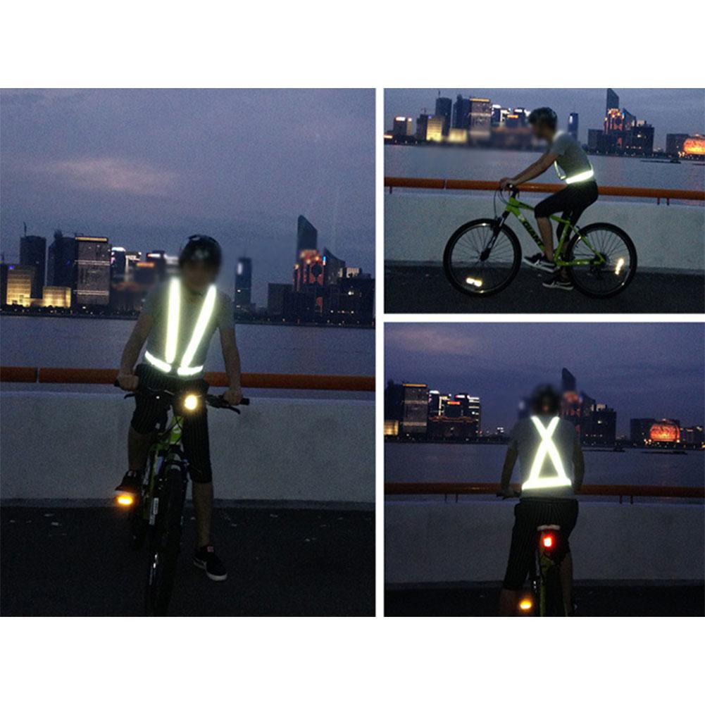 Verstellbare V-Form Reflektierende Sicherheitsweste Leuchtender Elastischer Gürtel für Nachtlauf Radfahren Sport Outdoor Kleidung