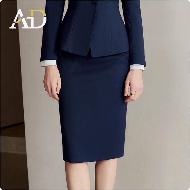 

AD Женский пиджак без воротника и брюки - Новый профессиональный комплект рабочей одежды 2025 XL