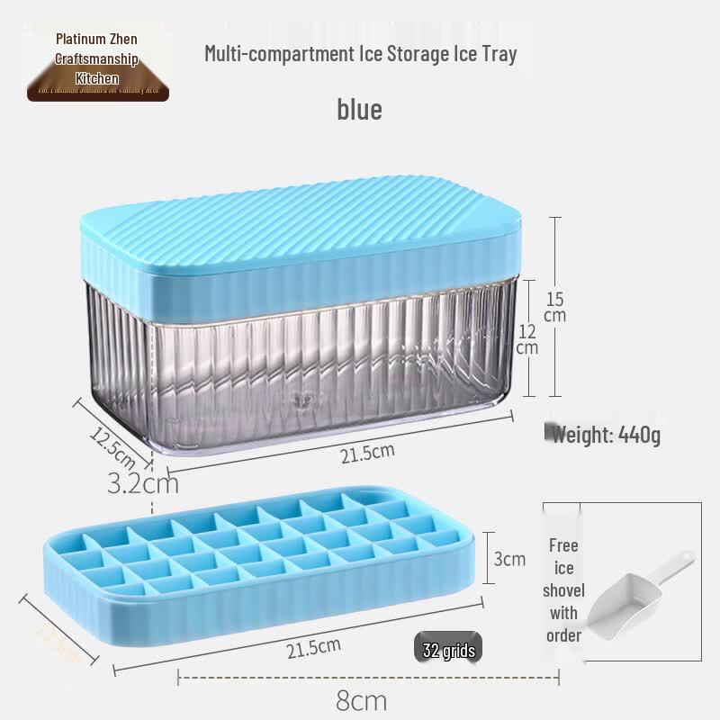 Platinum Chef Silicone Ice Cube Tray with Storage Box