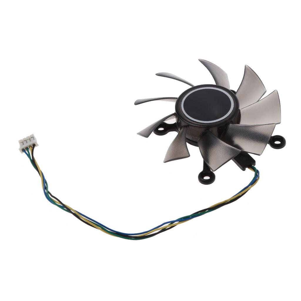 R128015SU 75mm 4pin 4x43mm for EAH5830/6850/8600/9800 GTS 260/450/460 HD7850 Graphics Card Cooling Fan