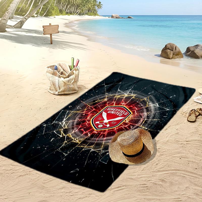 Sheffield United Football Print Beach Towel, Large Soft Quick Dry Towel for Beach Camping Swimming