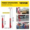 Hydraulic Long Ram Jack, 8 Tons/17363 lbs Capacity, with Single Piston Pump and Clevis Base, Manual Cherry Picker with Handle, for Garage/Shop Cranes,