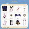 Genshin Impact Cosplay Costume for Women, Kamisato Ayaka Inazuma Lady Cosplay, 2D Character Role-Playing Stage Outfit