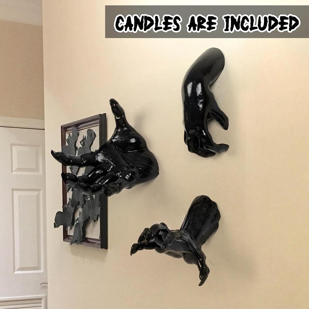 3Pcs Wall Mounted Creepy Reaching Hands For Wall Decoration