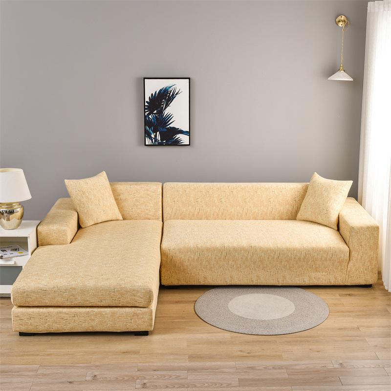 Dehnbarer Hanf Grau All-Inclusive Sofabezug Kann in Allen Jahreszeiten Verwendet Werden Einfacher Stoff Sofabezug