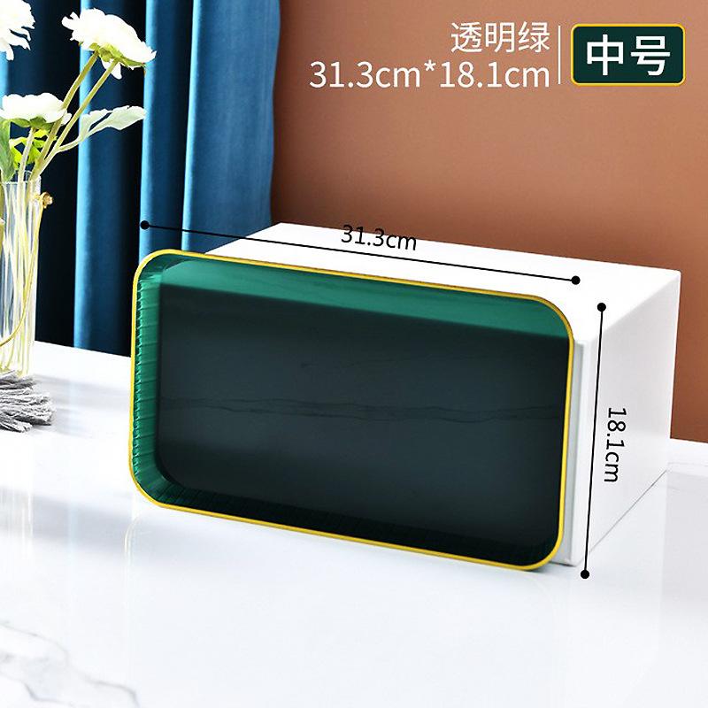 Nordic Phnom Penh Plastic Tray Transparent Rectangle Pallet Large Plate Tea Drink Grocery Storage Supplies Hotel Service Tray