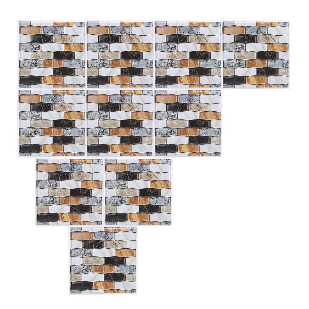 10PCS Self Adhesive Tile Sticker Anti Collision Wallpaper for Living Room Home Decoration