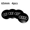 For Audi  A856/60/65/70/75mm Car Badge Wheel Center Cover Stickers Hub Caps Decal For Audi A3 A4 A6 A7 A8 Q3 Q5 Q7 S3 S4 S5 S6 RS3 RS4 Sline