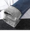 Damen Jeans 2025 Samtgefüttert Elastisch Slim Fit Koreanischer Stil Winterwarm