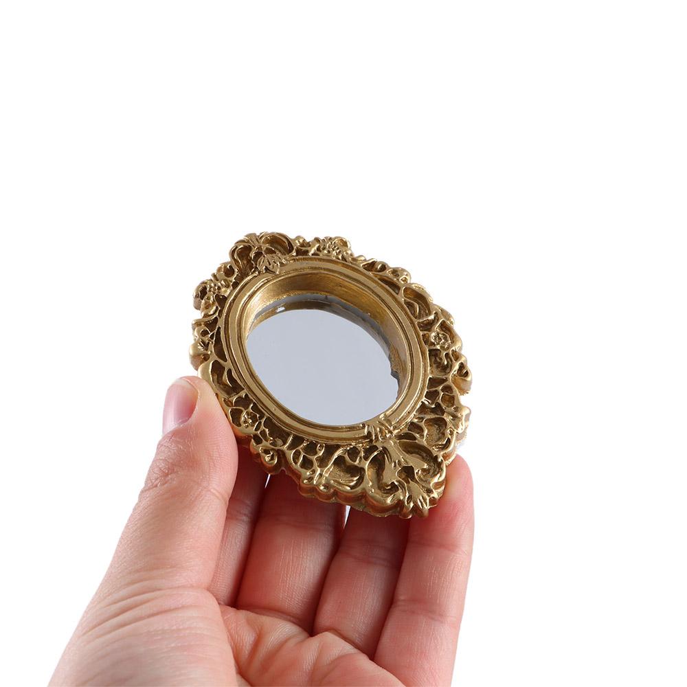 Doll House Decor 1/12 Mini Victorian Tiny Furniture Ornament Dollhouse Mirror Miniature