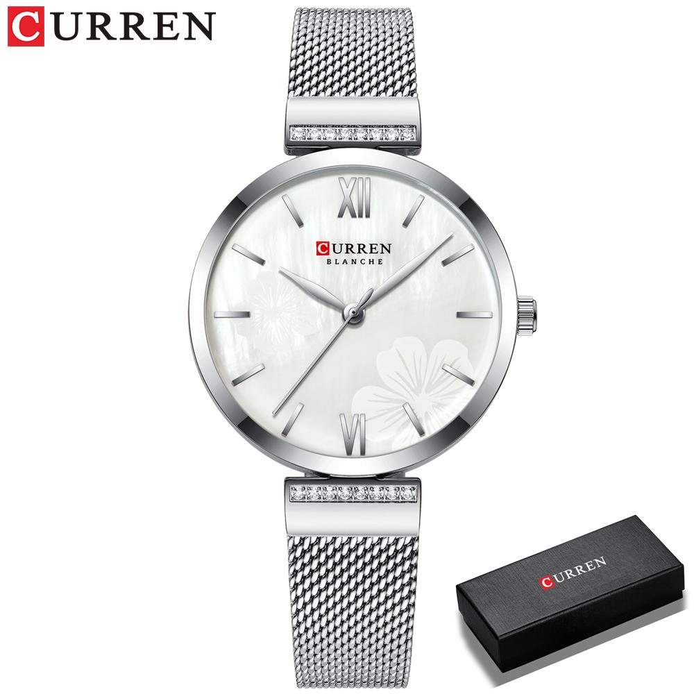 New CURREN Women Watch Waterproof Silver Ladies Wristwatch Top Brand Female Wrist Watches Girl Clock Relogio Feminin