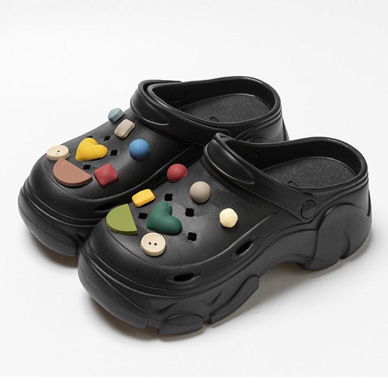 Hole shoes women's summer cartoon cute thick-soled beach outdoor non-slip baotou beach cool slippers