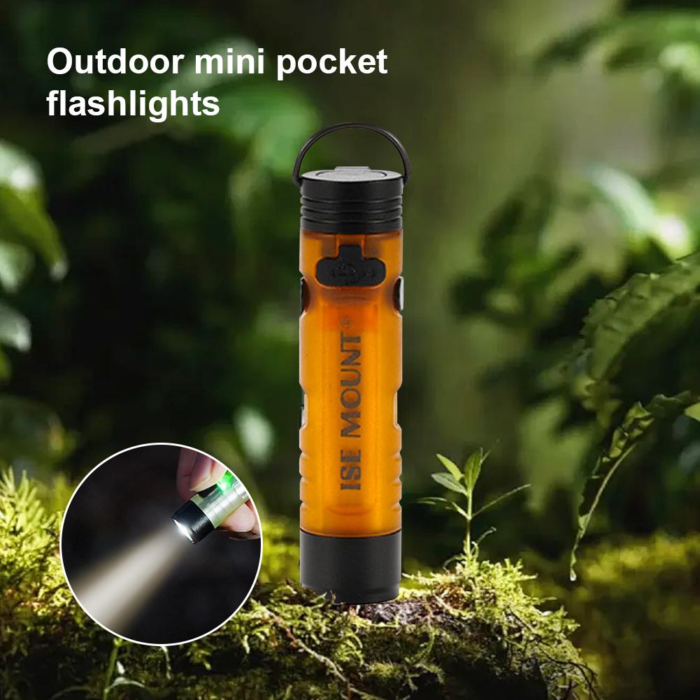 LED Outdoor Mini Flashlight with Magnetic Hook Portable Camping Flashlight Pocket Size Work Light for Camping Tent