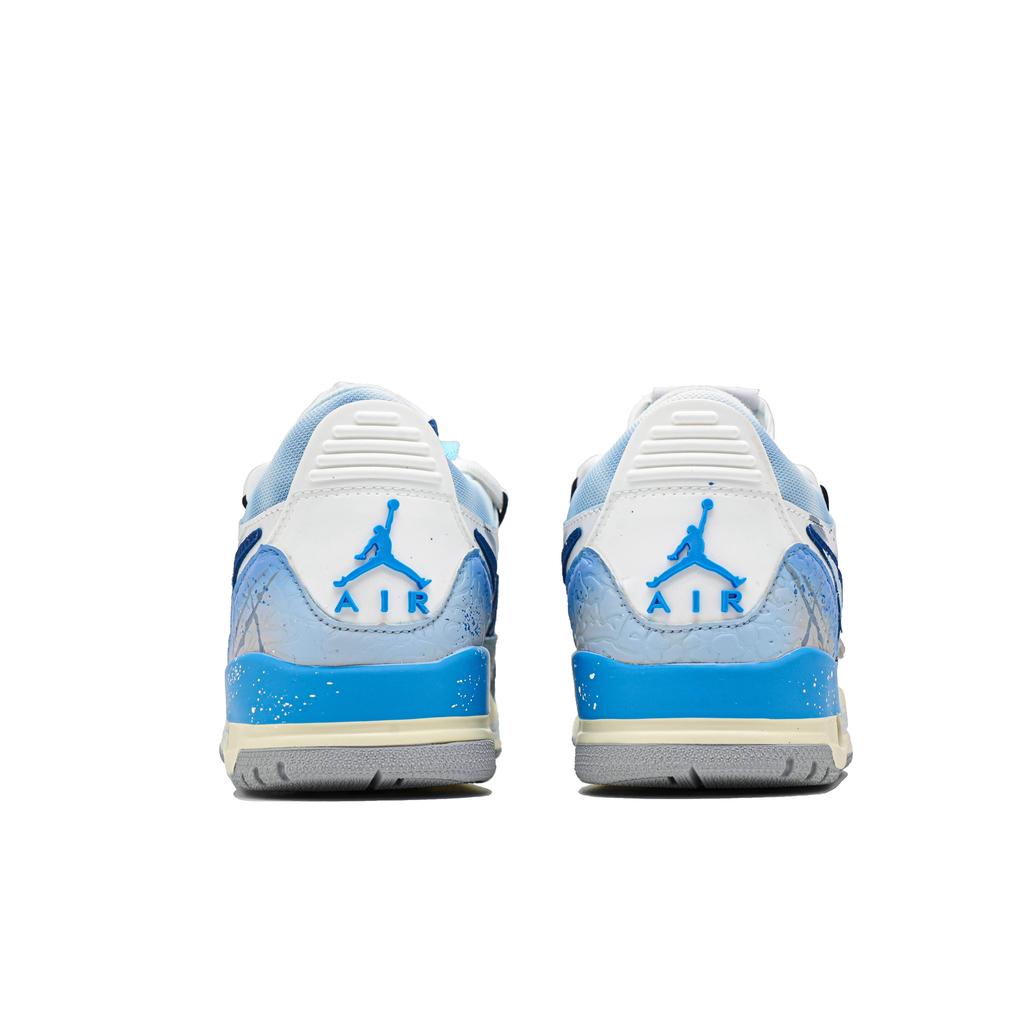Jordan Legacy 312 Sea Tide Navigation Synthetic Leather Cushioning, Wear Resistant Low top Vintage Basketball Shoes CD7069-141(Team947-)