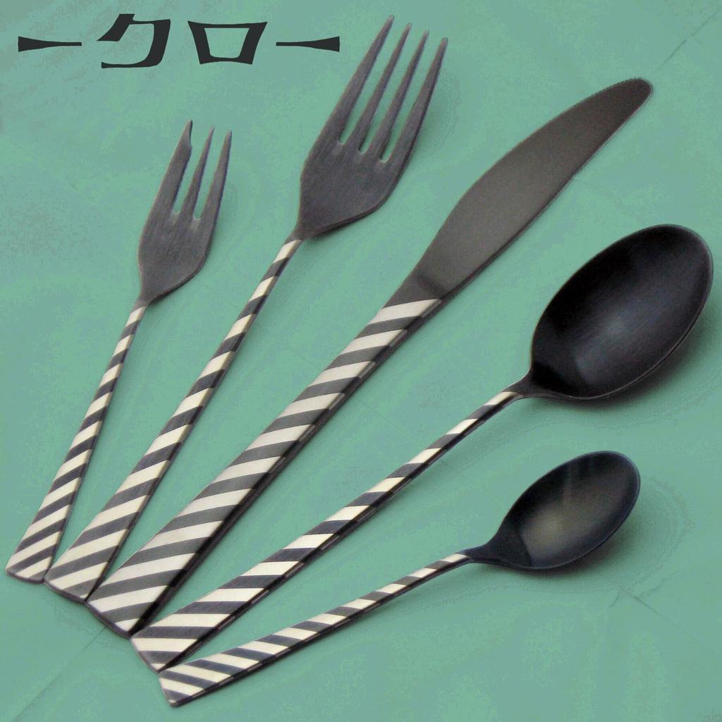 Nagao Black Teaspoon 13cm Stainless Steel Black Oxide Laser Processed Made In Japan 18-8