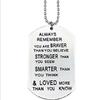 Premium Quality Friendship Necklace Stainless Steel Lettering Always Remember