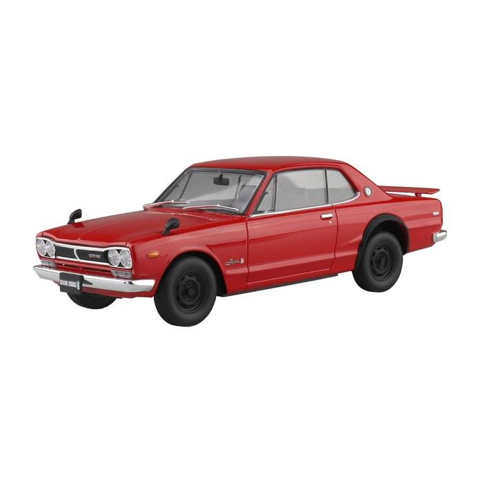 Aoshima 1/24 Snap Kit Series KPGC10 Skyline HT 2000GT-R 1970 (Red)