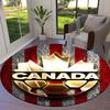 Canada Men's National Soccer Team Round Area Rug,Carpet Rug for Living Room Bedroom Sofa Playroom Decor,Non-slip Floor Mat