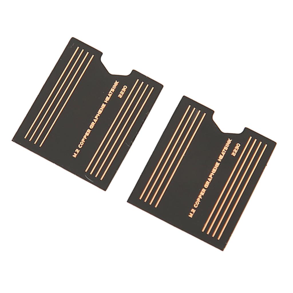 2PCS 2230 SSD Heatsink 0.15mm Brass Graphene 2230 SSD Thermal Cooling Pad for Laptop Gaming Consoles