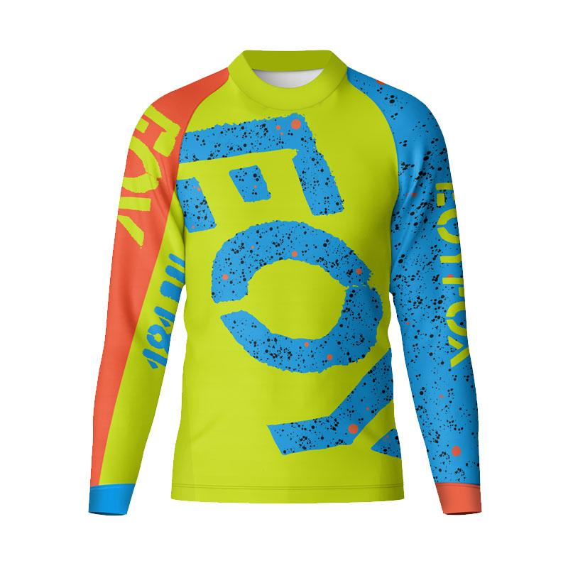 Spring and Autumn Round Neck 3D Printed Top Motocross Jersey Bicycle Jersey Fashionable Casual Sport Long Sleeved Men's T-shirts