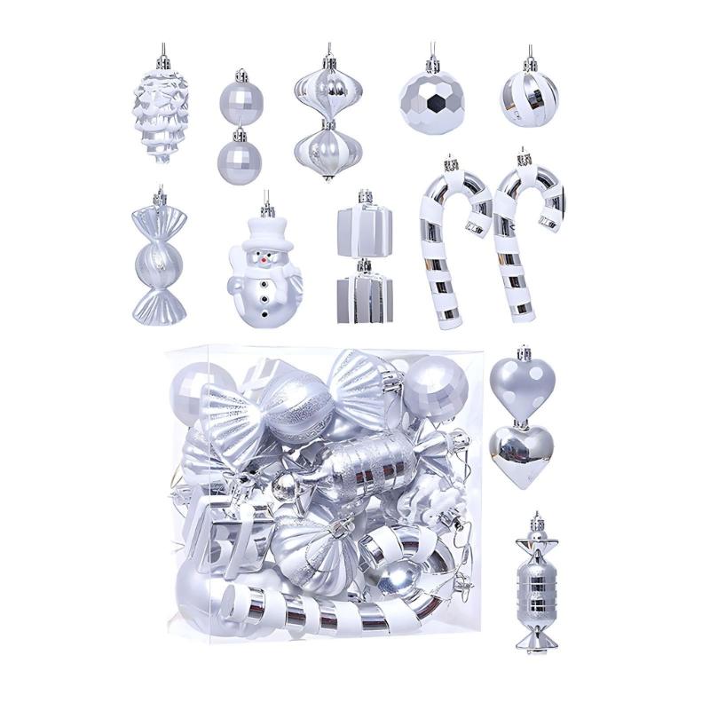 16 STÜCKE Bunte Kunststoff Weihnachtsbaumschmuck Bruchsicher Tragbar Hängeornament Für Kinder Und Haustiere