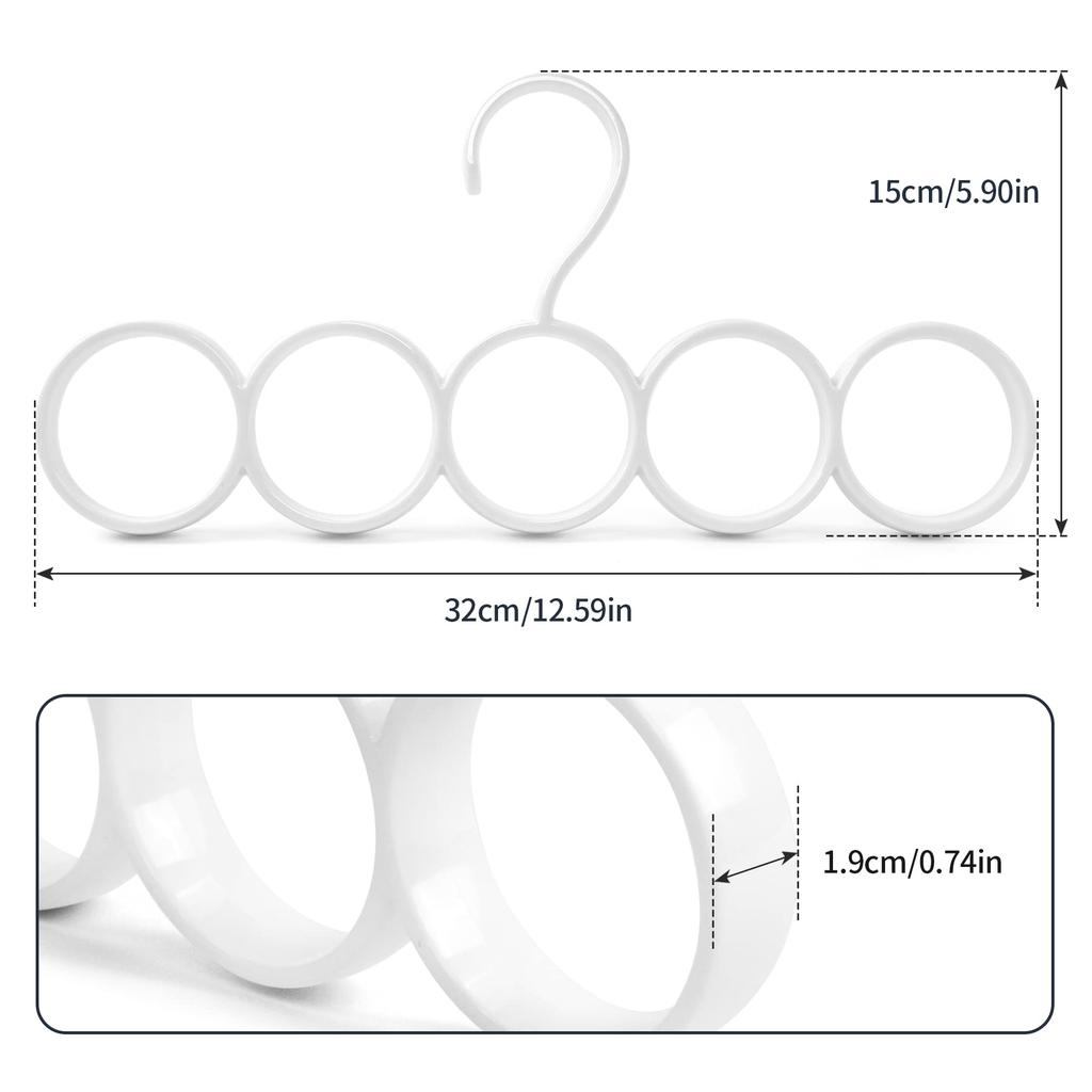 Vivi Bakie Scarf Set of Hanger with Tie Stole Closet Belt Small Item Round Hanger, 2, Multi-purpose Ring, Hanger, Hanger, Storage, Hanger, Hanger,