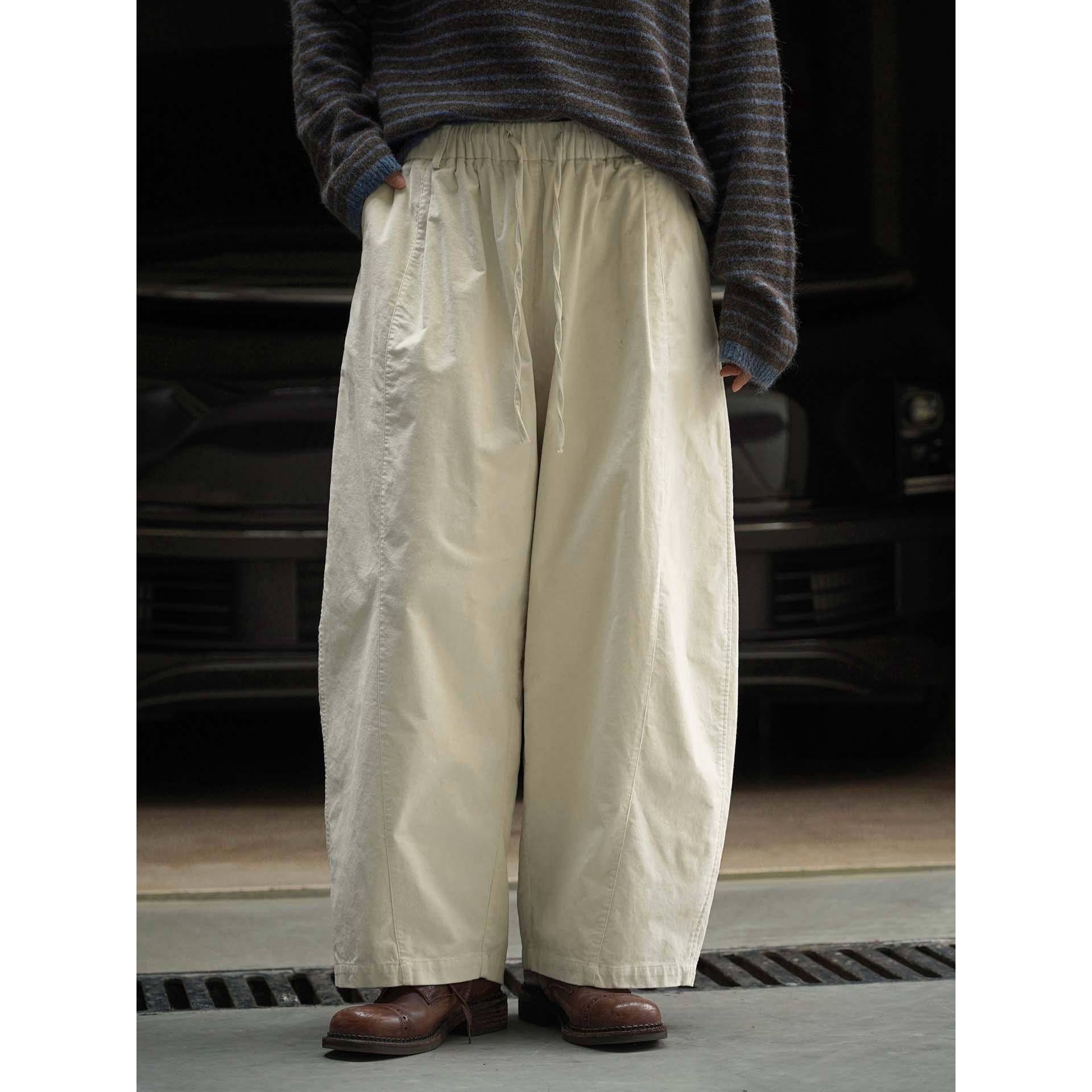 

Johnature Осень Зима Корейский стиль Простые Эластичные Повседневные Брюки Свободные Эластичная талия Широкие брюки для женщин M белый