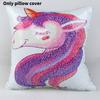 Pillow Unicorn Sequin Cases Cute Cartoon Sofa Cushions Car Decorations Party
