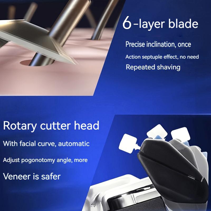 Manual Shaver Can Replace Six Layer Blade, Travel Portable, Scratch Resistant Stainless Steel Blade, High-quality Shaving Blade