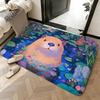 Weicher saugfähiger rutschfester Teppich Kunst Tierkunst Ölgemälde Niedliche Fußmatte Heimdekoration Fußmatte Schlafzimmer Fußmatte Duschteppich