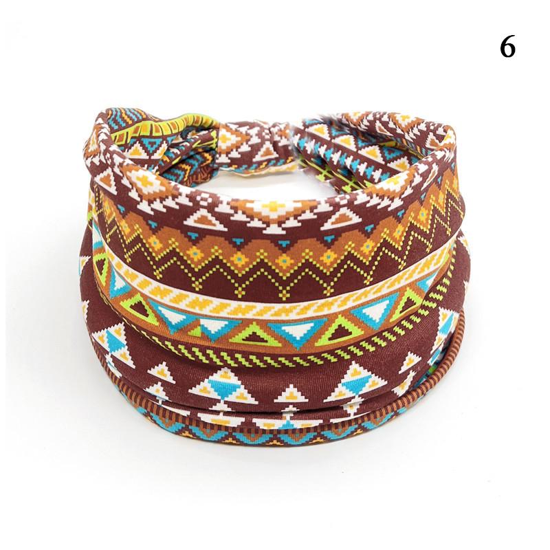 Damen Haarband Stirnband Bohemian Sport Yoga Bandage Elastisch Mädchen Breites Stirnband Print Breites Kopfband Kopfschmuck Haarband Damen