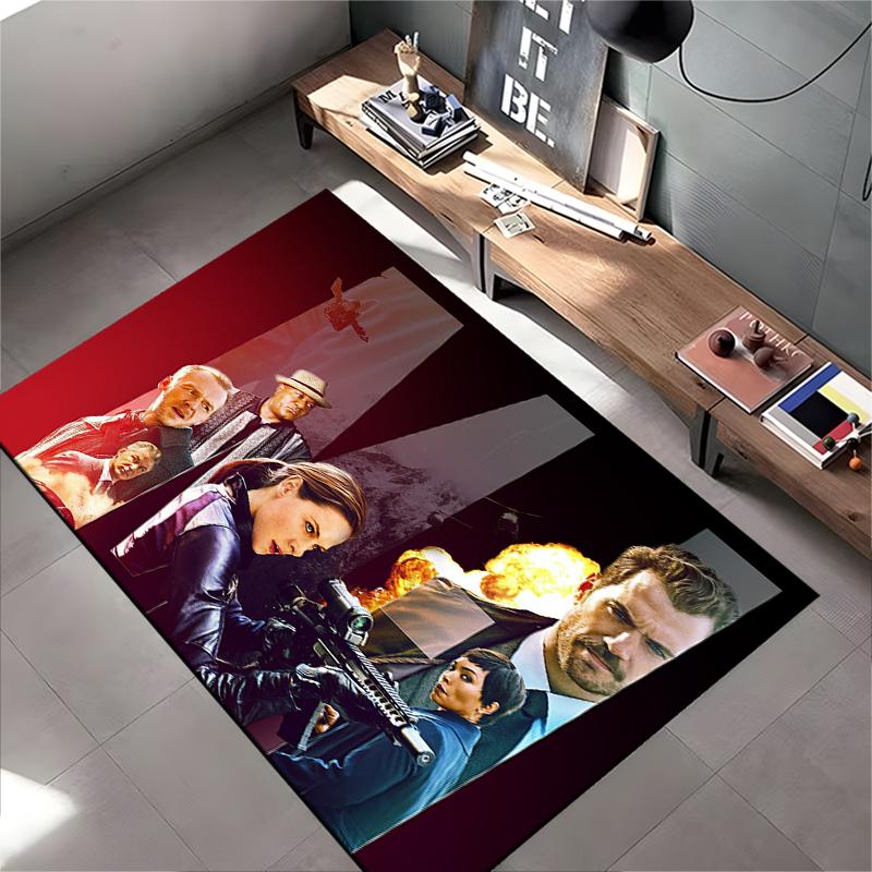 Famous Movie Character Printed Flannel Non-slip Rug for Living Room and Bedroom Decor