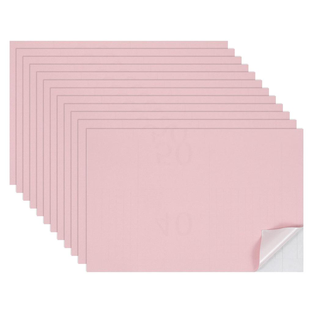 uxcell Miniature Dollhouse Wallpaper 12-Piece Set, Adhesive PVC Flooring Wall, Mini Wall Decoration for Dollhouses, Sand Tables, Model Accessories,
